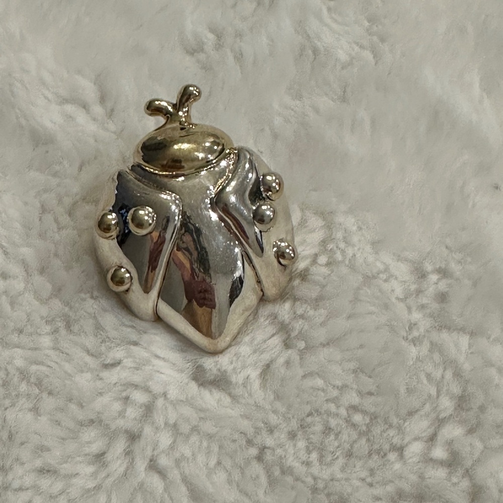 Sterling silver, ladybug, brooch, or pin